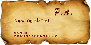 Papp Agmánd névjegykártya